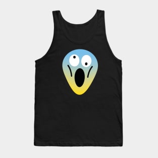 Scream Emoji Face Tank Top